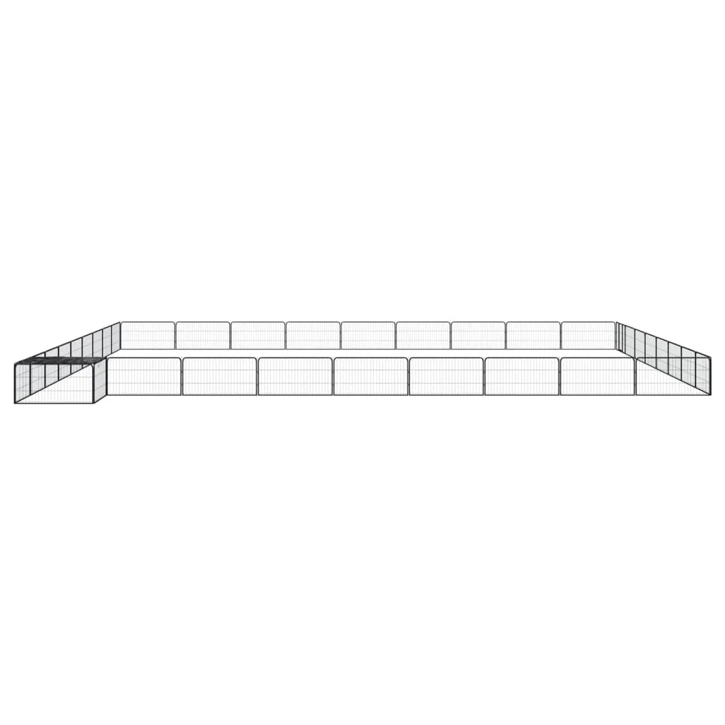 Recinto per cani 36 pannelli 100 x 50 cm acciaio verniciato a polvere nero 02_0043632