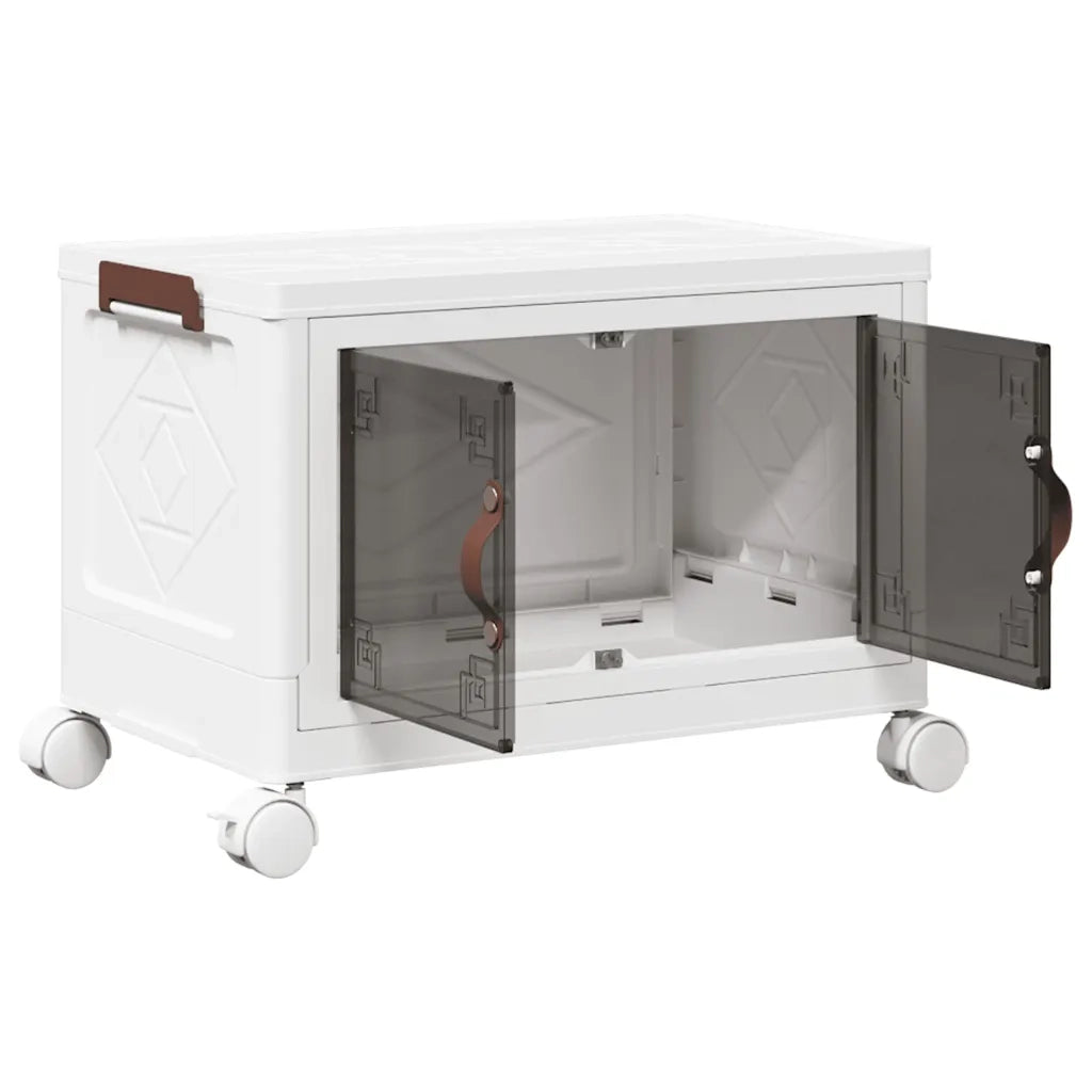 vidaXL Scatola Portaoggetti Impilabile con Ruote 28 L 48,5x29,5x33 cm
