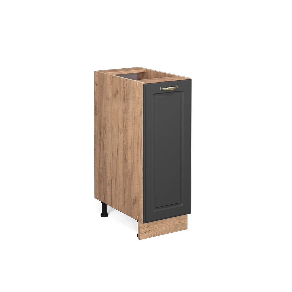 Armadio cucina dispensa alto Fame-Line Antracite-oro/Rovere dorato 30 cm senza piano di lavoro Vicco