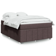 Giroletto a Molle con Materasso Marrone Scuro 140x190cm Tessuto 3285473