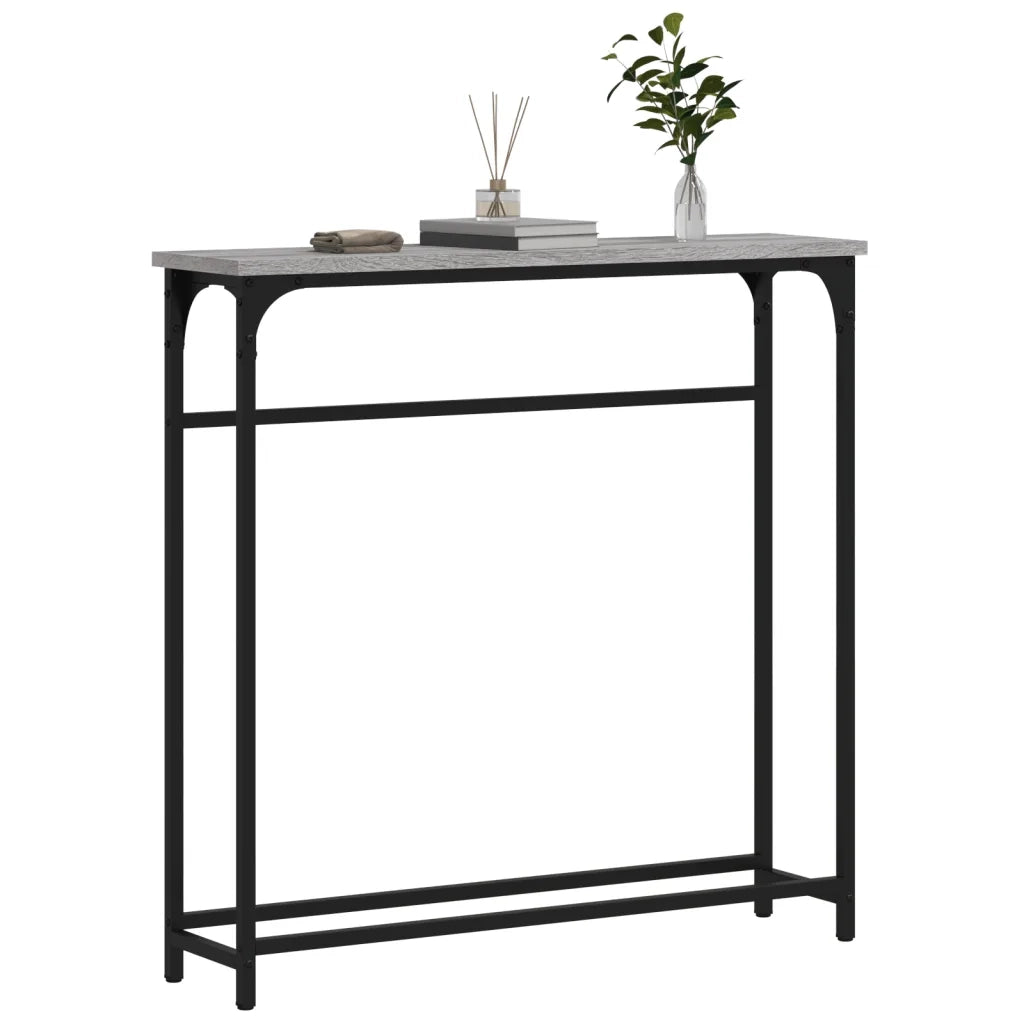 Tavolino Consolle | Tavolo d'Ingresso Grigio Sonoma 75x19,5x75 cm Legno Multistrato