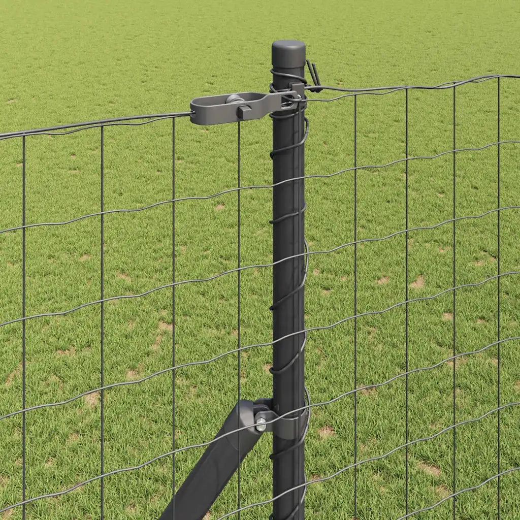 Recinzione da Giardino | Recinzione con Posto Grigio 1,5 x 10 m Acciaio