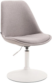 Sedia da pranzo MAVERICK in tessuto grigio,bianco