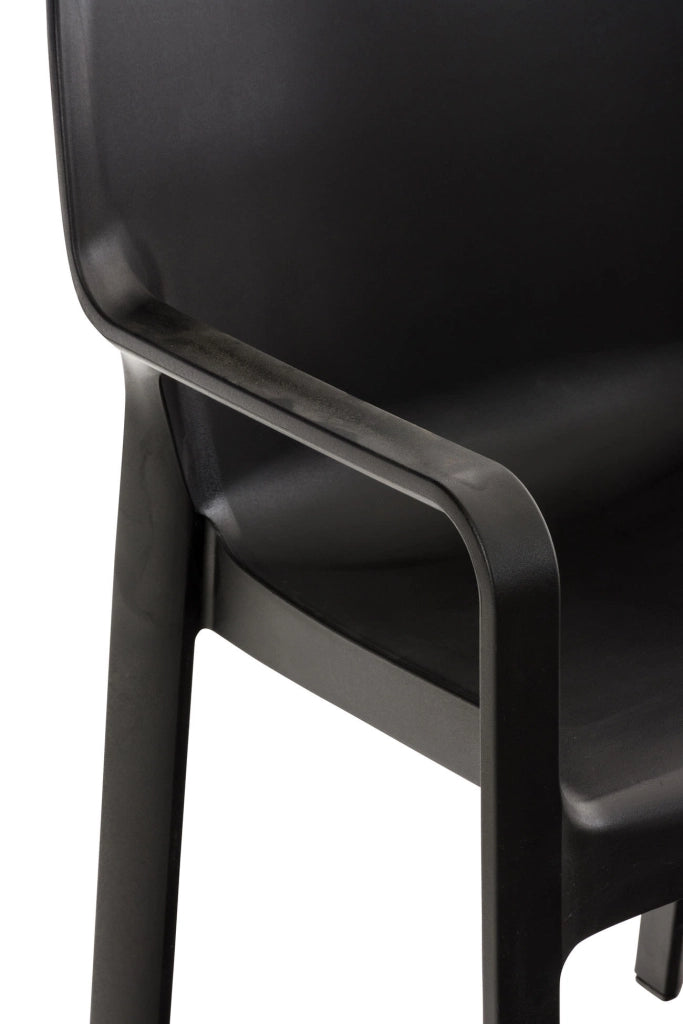 SET di 2 sedia impilabile DIVA nero