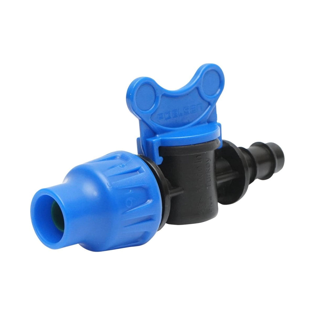 Valvola PN8-16x16mm per sistemi di irrigazione a goccia, Rubinetto per Tubi di irrigazione a Goccia
