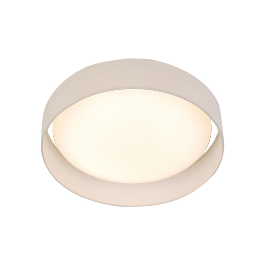 Plafoniera Contemporanea Gianna Tessuto Bianco Policarbonato Led 25,43W 3000K