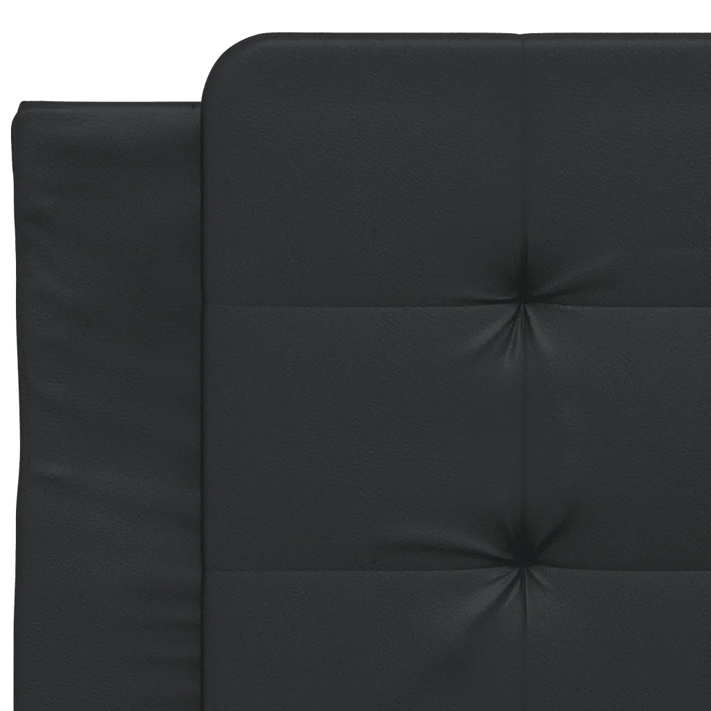 Letto singolo | Letto per adulti | Giroletto senza Materasso Zadar Nero 80x200 cm in Similpelle