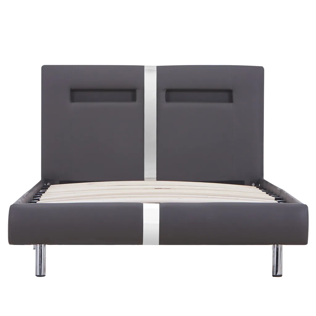 Giroletto con LED senza Materasso Grigio in Similpelle 90x200cm 280856