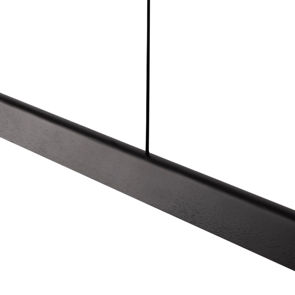Lampada a sospensione LED FELSTED nera legno Lucide