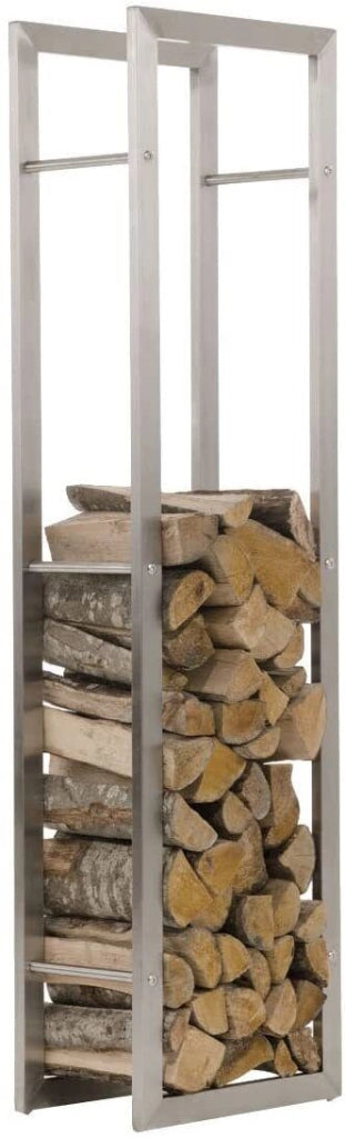Scaffale Legnaia Cheri in Robusto Acciaio Verniciato per Camino I Portalegna da Interno per Caminetto I Supporto Legnaia Design Soggiorno