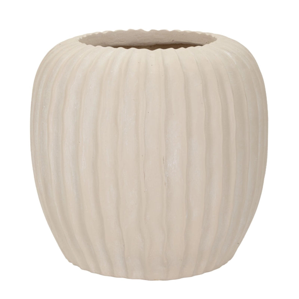 Vaso Decorativo VKH835, Beige, Poliresina, 26,5x26,5x26 cm