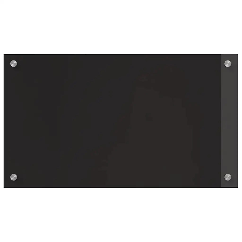 Schienale da cucina 2 pcs Nero 70 x 40 cm vetro temperato 3415542