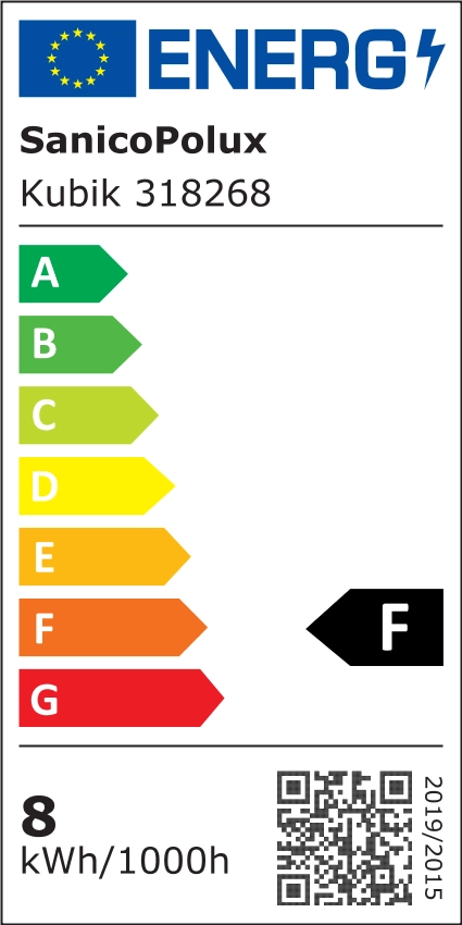 Applique-plafoniera LED orientabile 2 luci nera 3000K Polux Kubik
