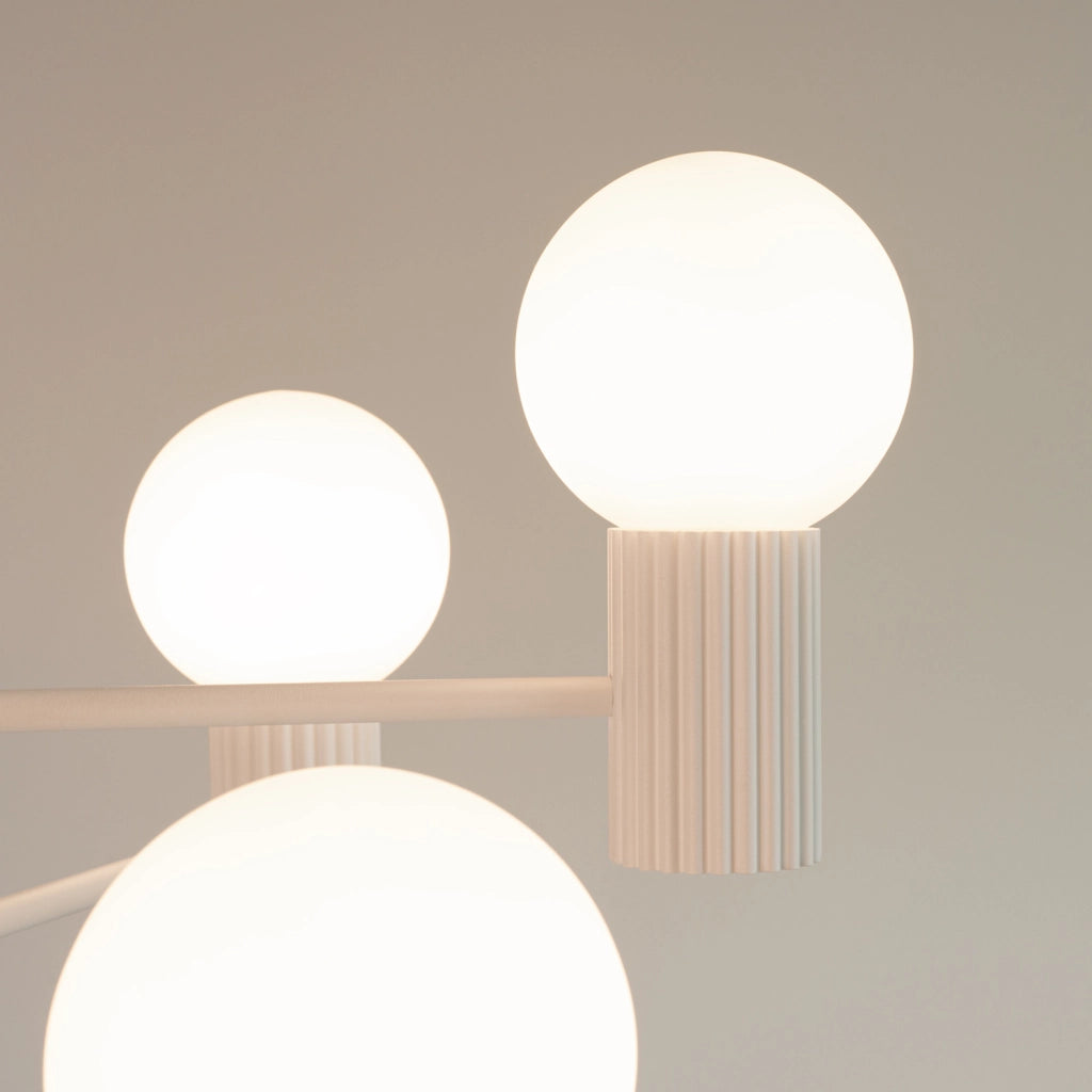 Lampadario moderno bianco sfere vetro 6xG9 SFERA Pure Lume
