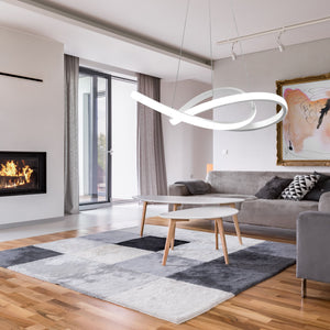 Lampada Da Soffitto Pensile Ring Moderno Led+telecomando App392-cp Bianco