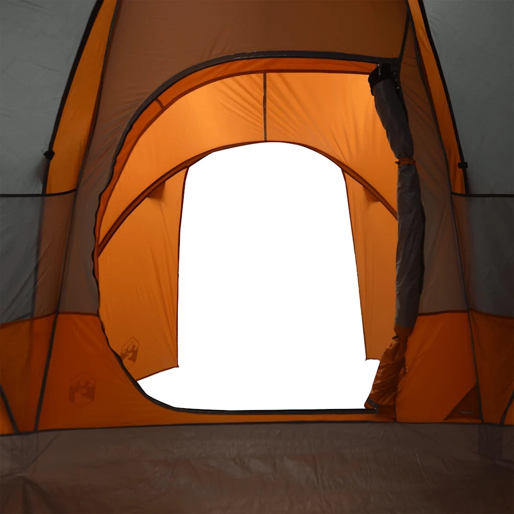 Tenda da Campeggio a Cupola 6 Persone Grigio e Arancione 4009463