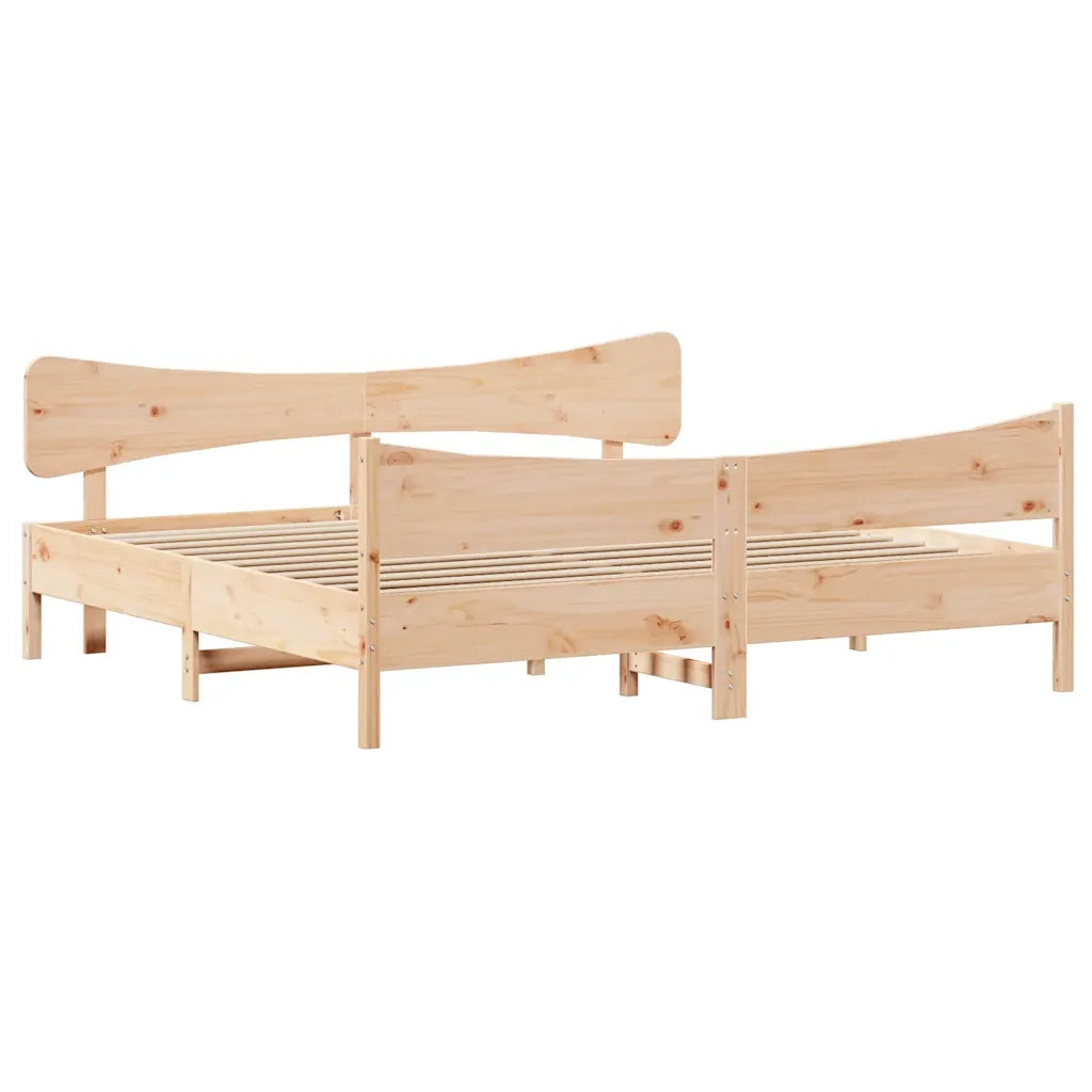 Giroletto senza Materasso 200x200 cm in Legno Massello di Pino 3216369