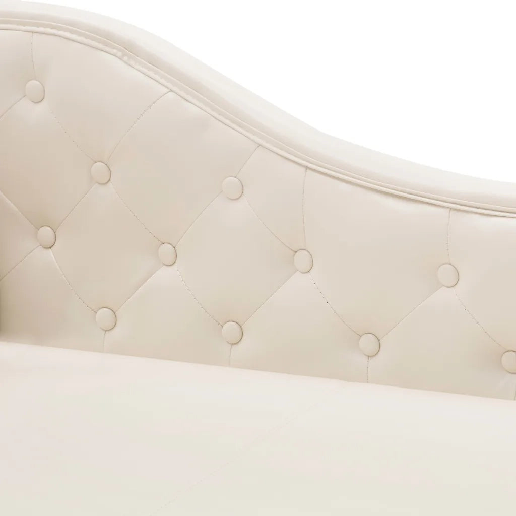 Sedia a Sdraio Bianco Crema in Similpelle