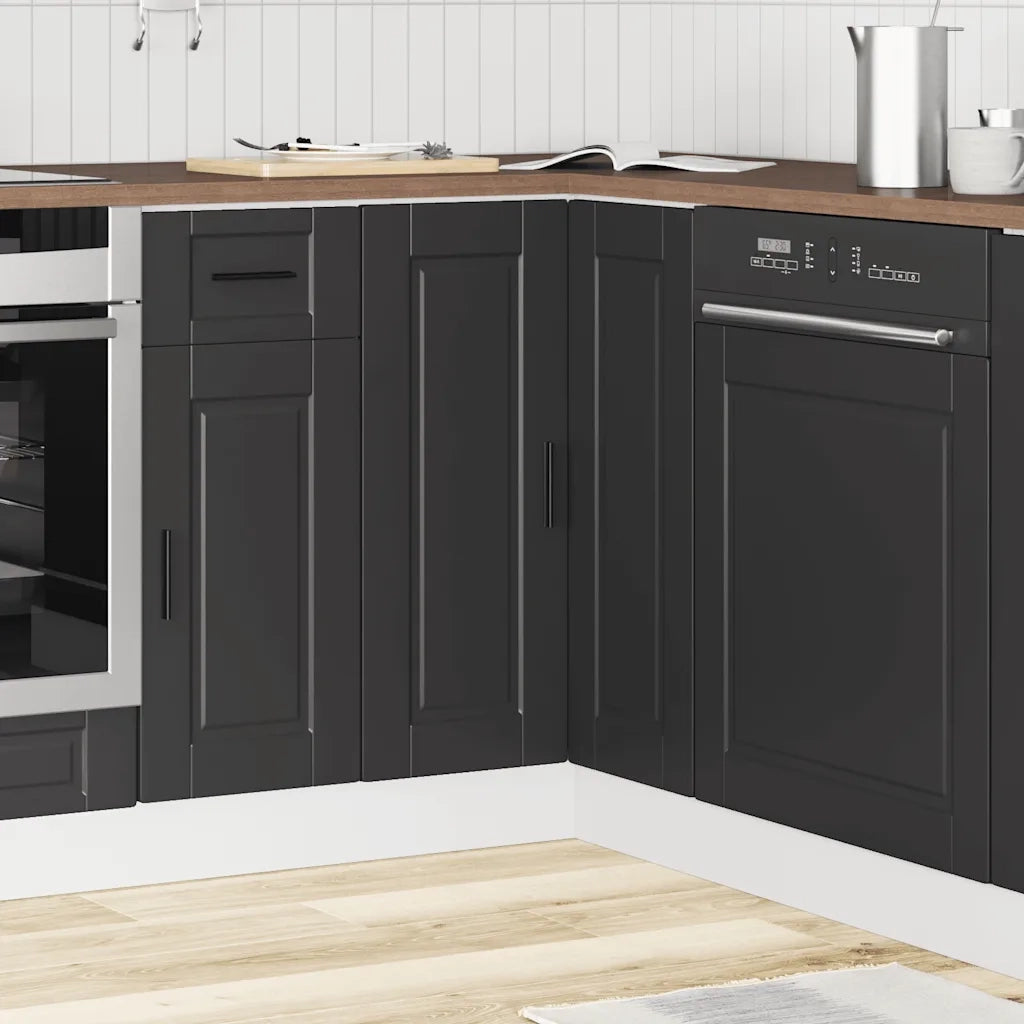 Base ad Angolo Cucina Porto Nero in Legno Multistrato 853988