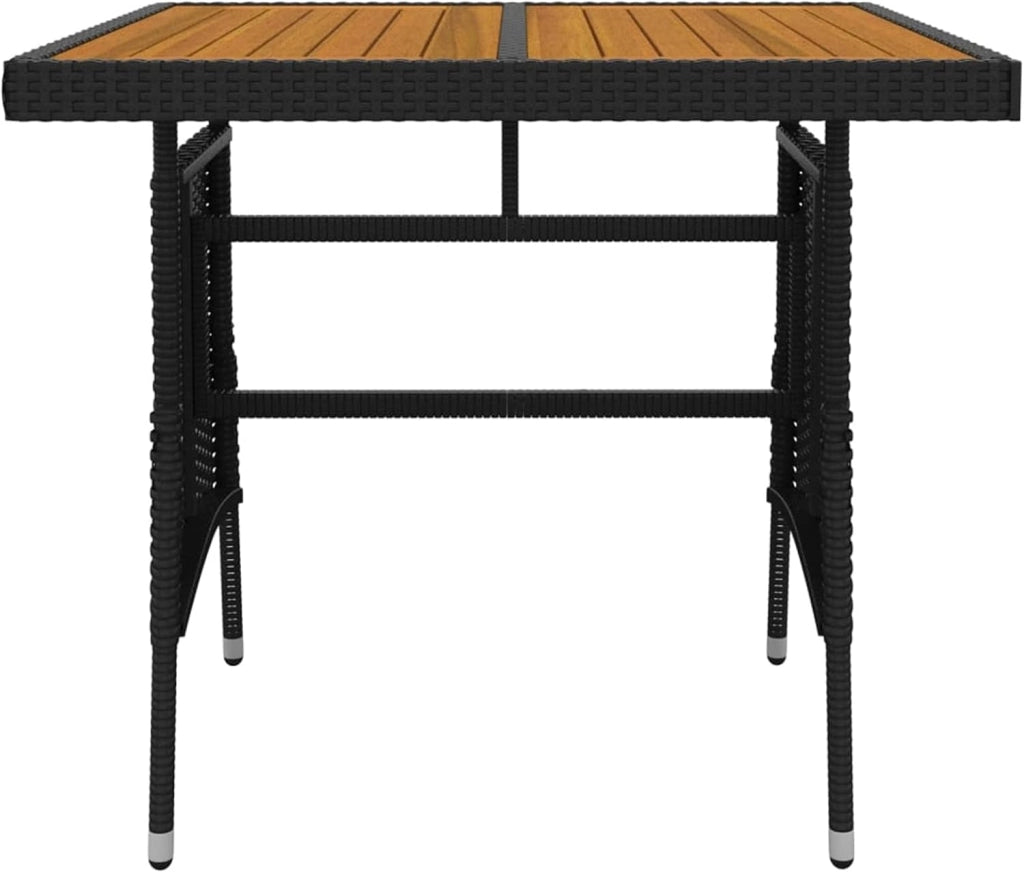 Set da pranzo da giardino 3 pezzi, set da tavolo e sedie da giardino, tavolo e sedie da giardino, set di mobili da giardino, mobili da giardino in rattan sintetico nero