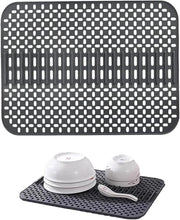 Matte antiaderente in silicone extra grande, resistente al calore e con superficie antiscivolo per cucina e bagno (43x32 cm, grigio scuro) - duraturo e resistente al lavastoviglie
