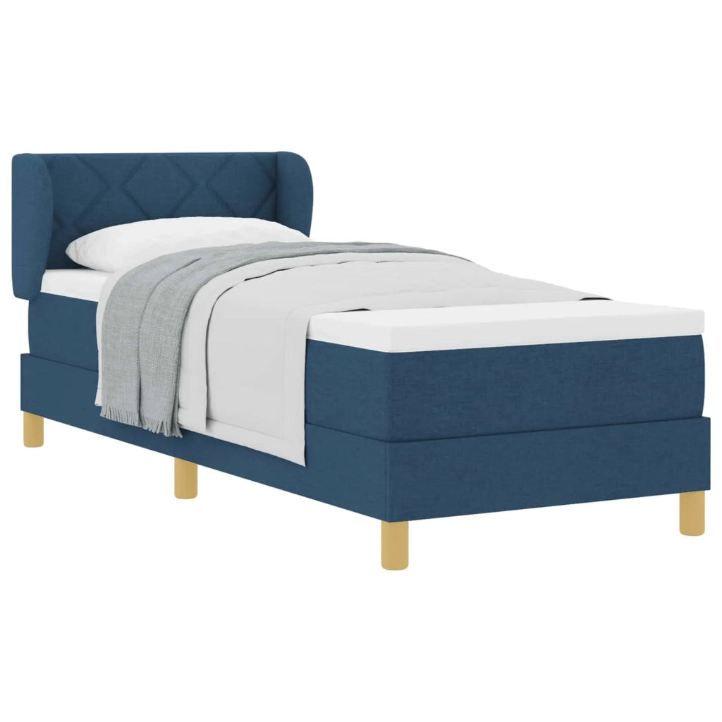 Letto a molle con materasso Blu 80 x 200 cm Tessuto 3340247