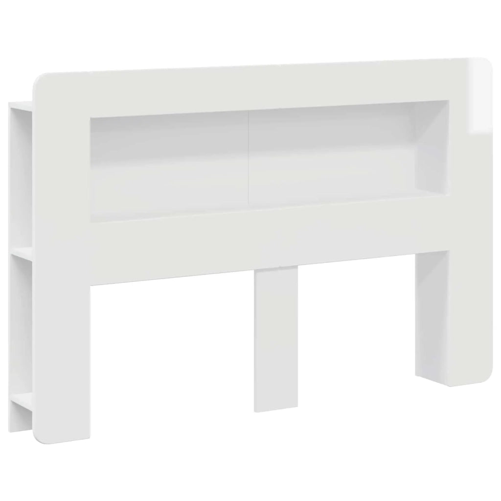 Testata del letto Bianco Lucido Legno ingegnerizzato