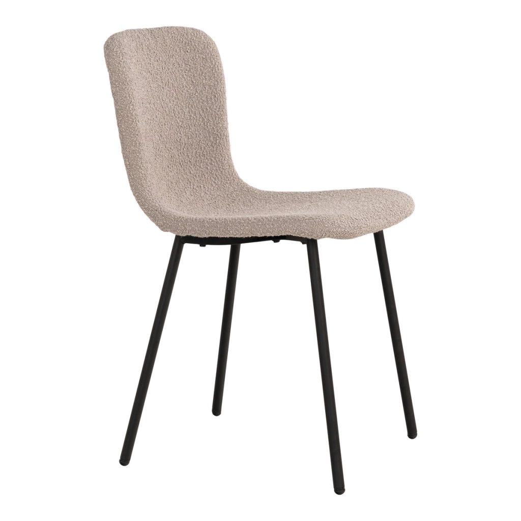 Set di 2 Sedie Halden, Beige, Tessuto, 52,5x44,5x76,5 cm
