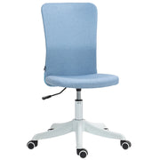 Sedia da Ufficio con Ruote ¨C Zephmum ¨C Blu, Sintetico, 53x43x85-93 cm
