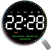 Cronografo digitale 10", grande orologio LED a parete con telecomando multifunzione, orologio moderno con timer, conto alla rovescia, temperatura, giorno, data e 2 allarmi per soggiorno, cucina, ufficio, palestra.