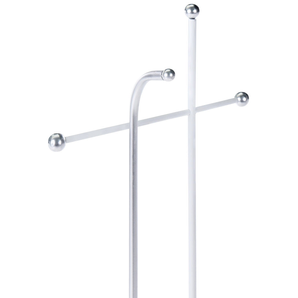 Appendiabiti in acciaio argento appendiabiti da terra in metallo 162 cm 6 ganci moderno per ingres
