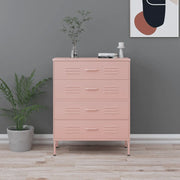 Cassettiera Rosa 80x35x101,5 cm in Acciaio 336202