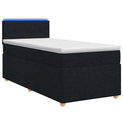Letto box spring con materasso Nero 80 x 200 cm Tessuto 3452291