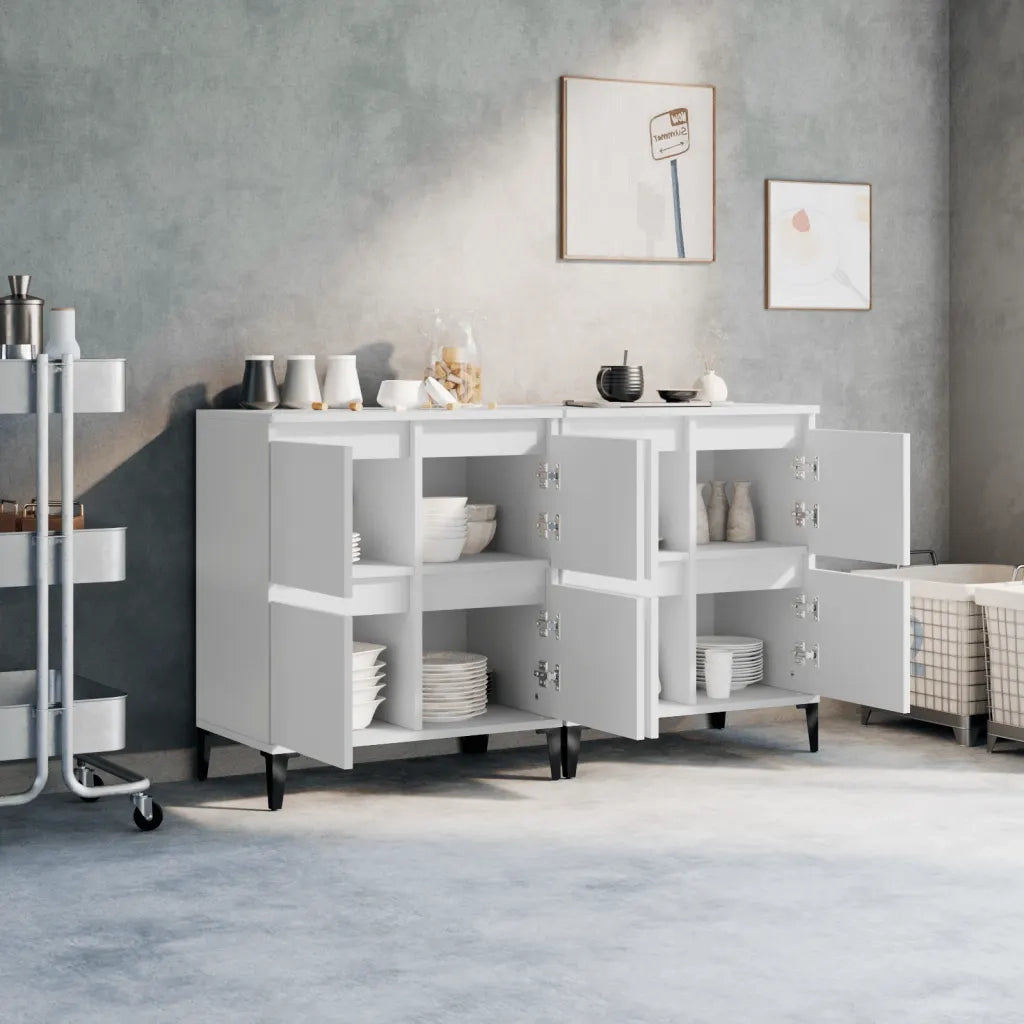 Credenze 2pz Bianche 60x35x70 cm in Legno Multistratocod mxl 101498