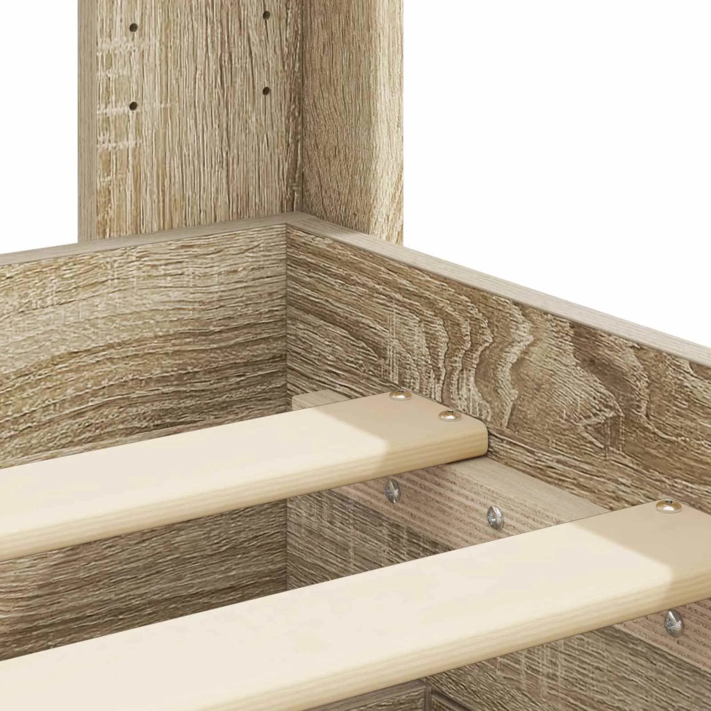 Struttura del letto con stoccaggio e testata Rovere Sonoma 3414111