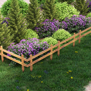 Bordure da Giardino 'Krölpa' in Set da 2 Pezzi Bordo per Aiuole Bordo per Prato in Legno di Pino 2x 100 cm - color Naturale [en.casa]