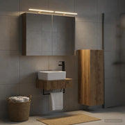 Set di Armadi da Bagno 4 pz Rovere Artigianale 3407390