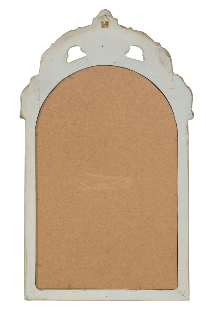 Biscottini SPECCHIERA DA PARETE IN LEGNO FINITURA FOGLIA ARGENTO ANTICO MADE IN ITALY