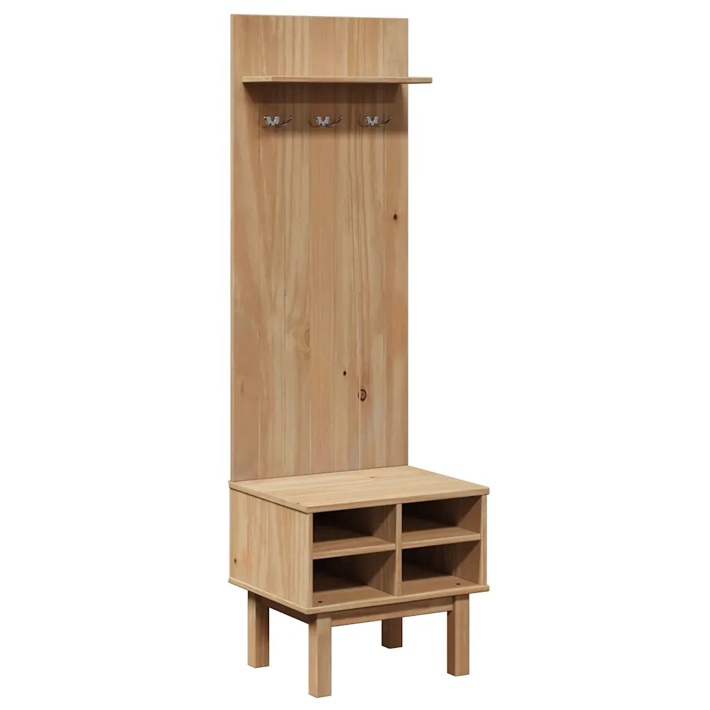 Mobile da Corridoio OTTA 50x40x160 cm in Legno Massello di Pino 4013463