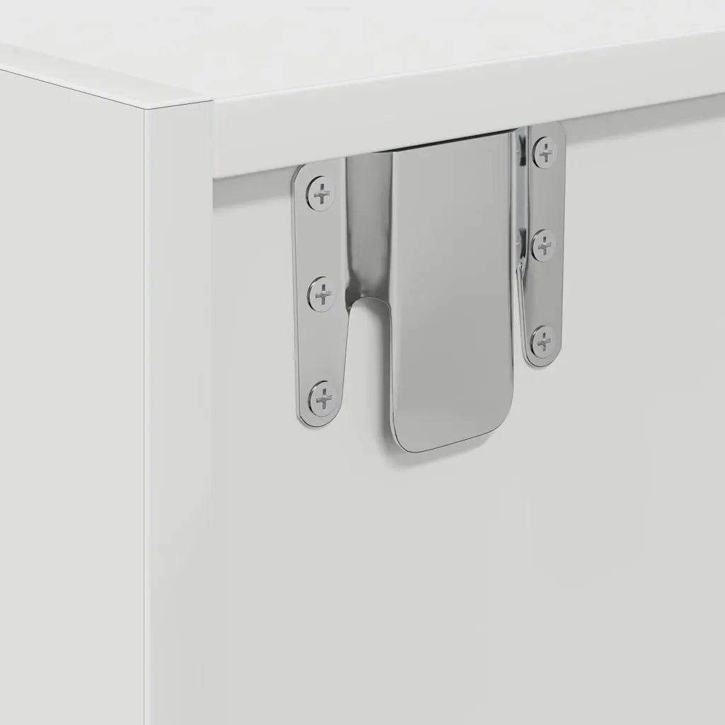 Mobili TV a Parete 2pz Bianchi 60x31x25,5 cm Legno Multistrato 861491