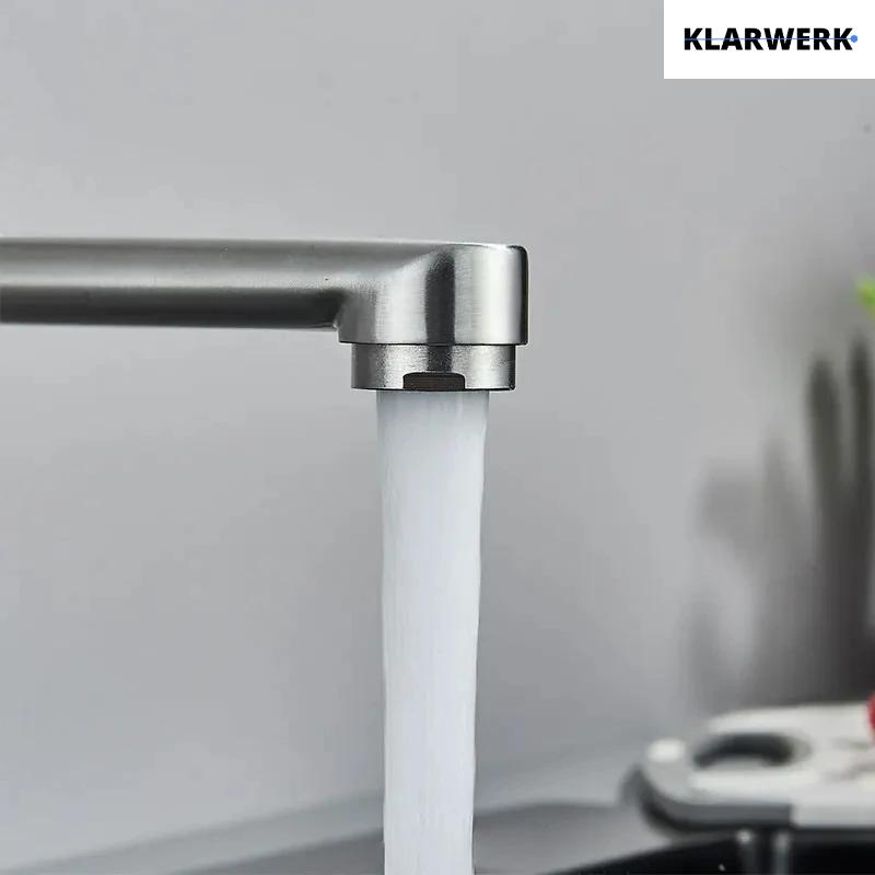 MAX | rubinetto miscelatore catering rubinetto a parete argento |professionale da cucina in acciaio inox lungo e piatto| ristorante bocca dritta