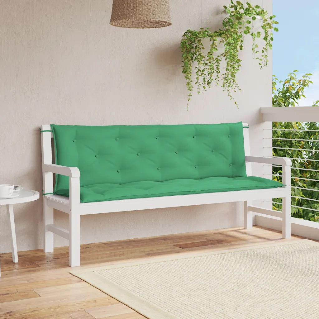 Cuscino per Panca Verde 150x(50+50)x7cm in Tessuto Oxford