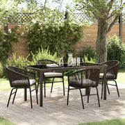 Set da Pranzo per Giardino 5 pcs Marrone