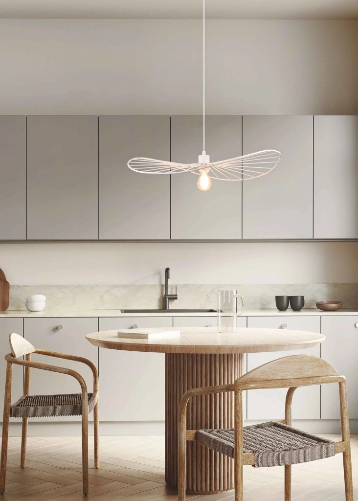 Lampada a sospensione, metallo, bianco, D 60 cm, Chapeau