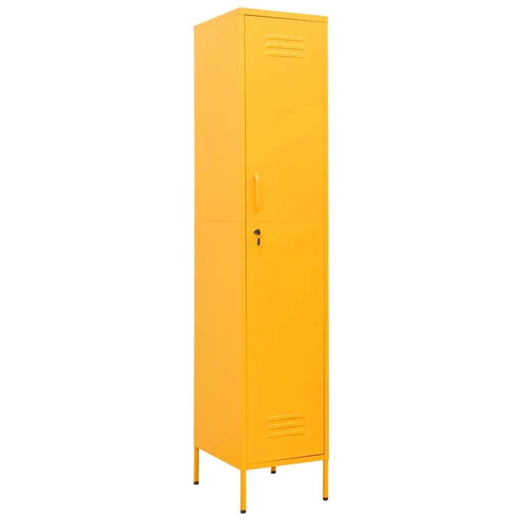 Armadio Giallo Senape 35x46x180 cm in Acciaio 336254