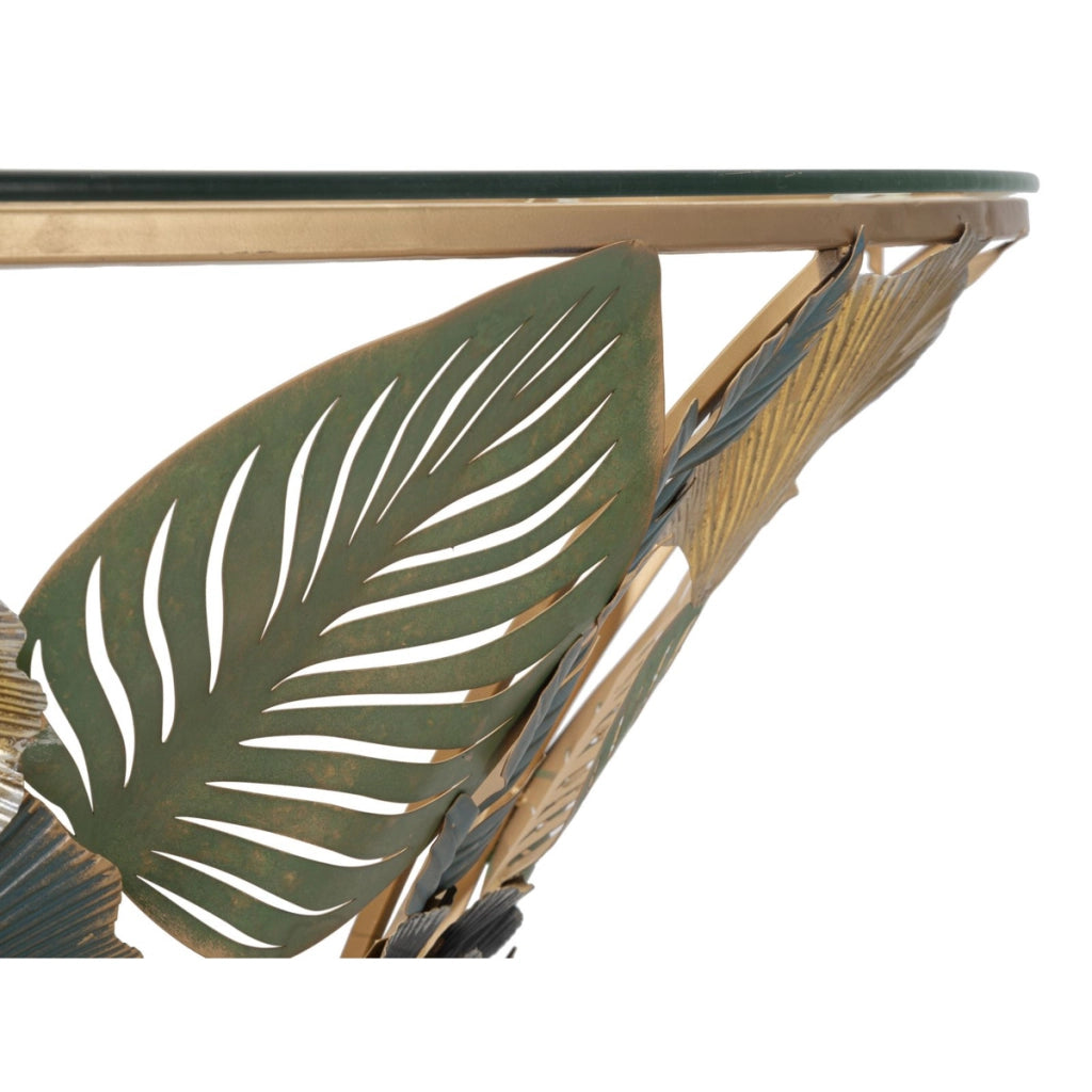 Tavolo Consolle Foglia 74, Multicolore, Metallo, 120x40,5x37,2 cm