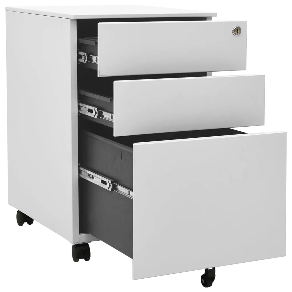 Schedario Mobile Grigio Chiaro 39x45x60 cm in Acciaio 335979