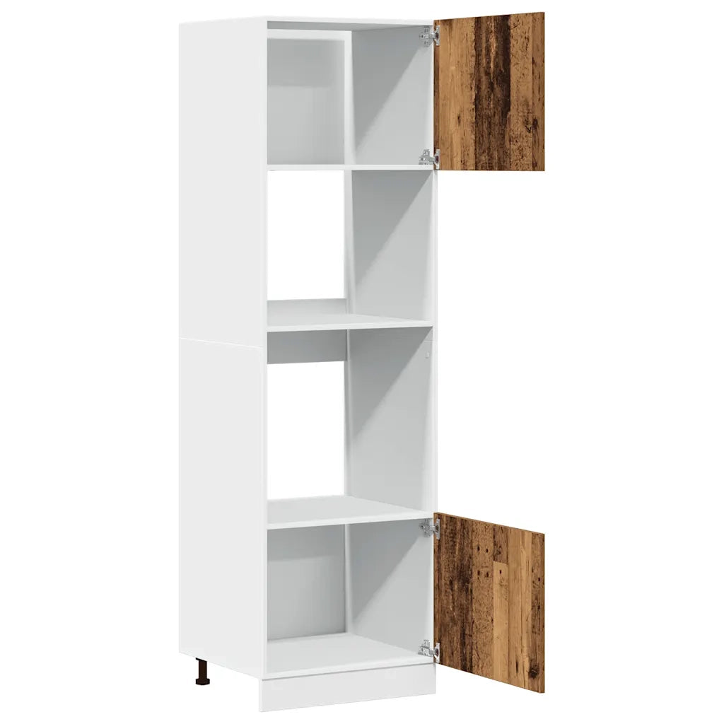 Mobile per Microonde “Lyon” Legno Antico 60x57x207 cm 856128