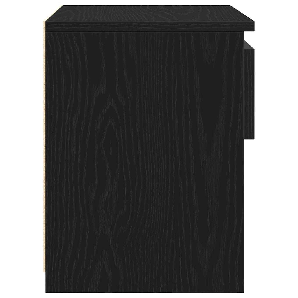 Armadio da Notte con cassetto 2 pcs Rovere Nero 40 x 30 x 39 cm 862575