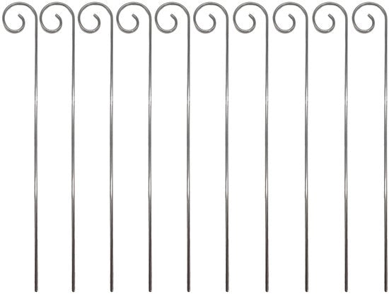 Etichette per piante resistenti alle intemperie - Palo metallico - Robusto/Inox - Struttura di supporto - 30 cm - Sostenibile - Etichette per piante